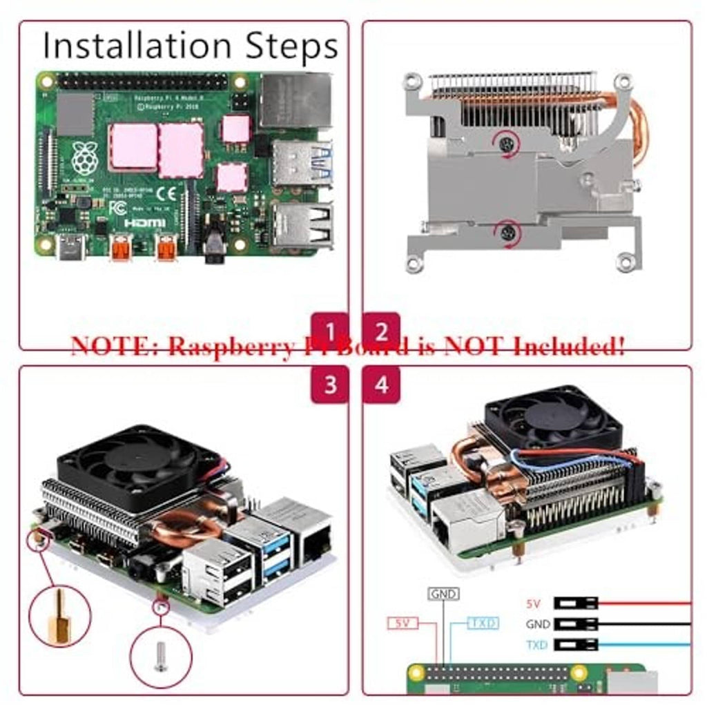 Installation steps diagram for ice tower CPU cooler with heatsink mounting