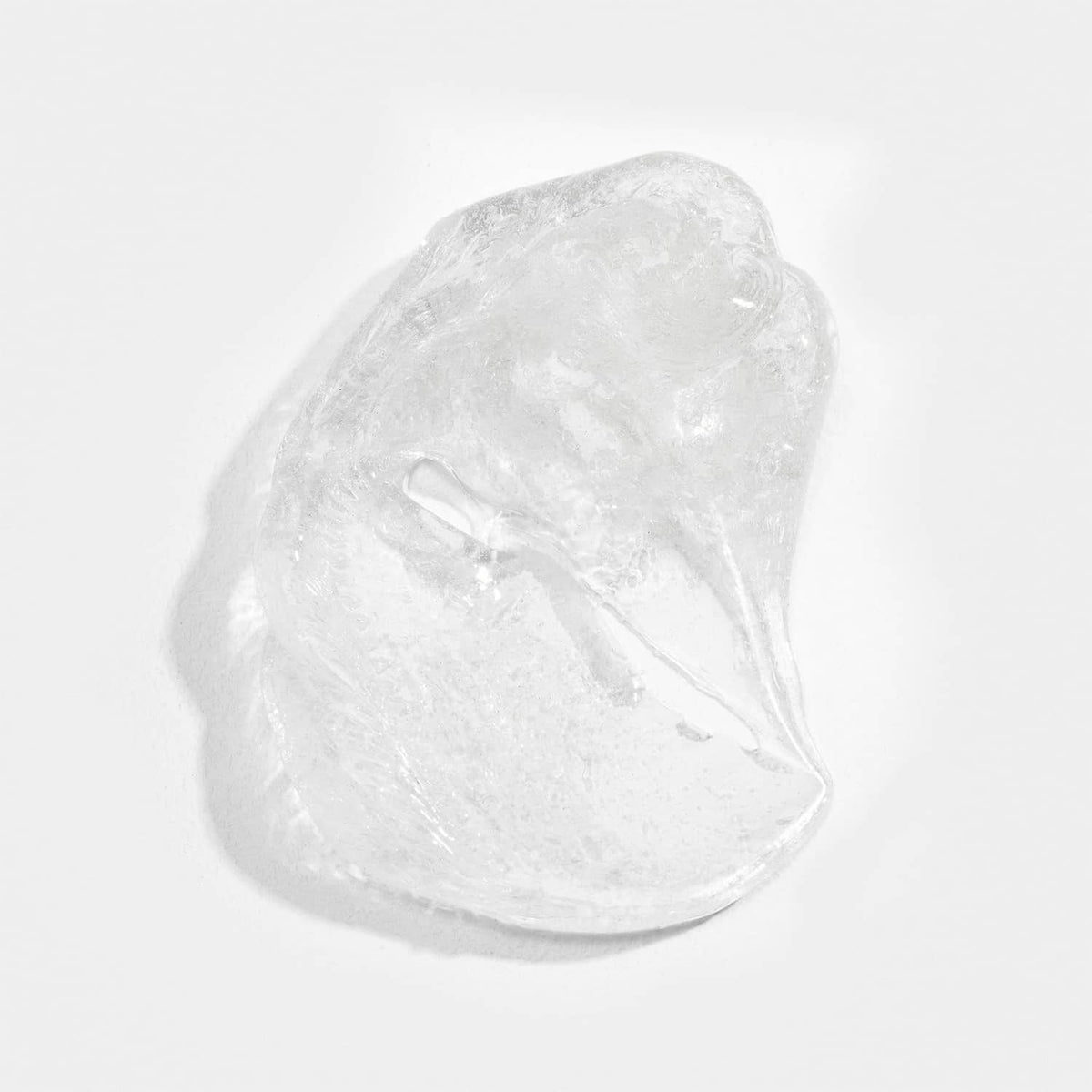 Clear gel adhesive blob in a scoop-like patch