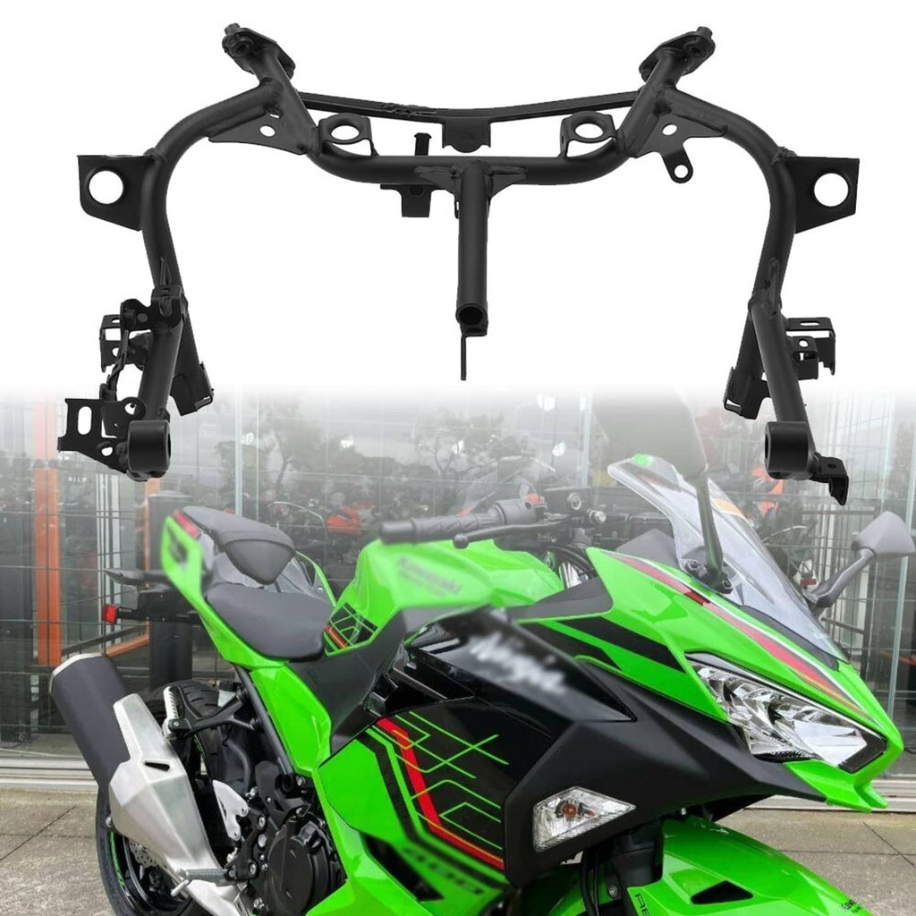 Black headlight bracket frame stay with mounting holes and support arms