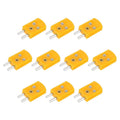 Orange K-type thermocouple mini adapter connectors, female terminals, 10-pack view