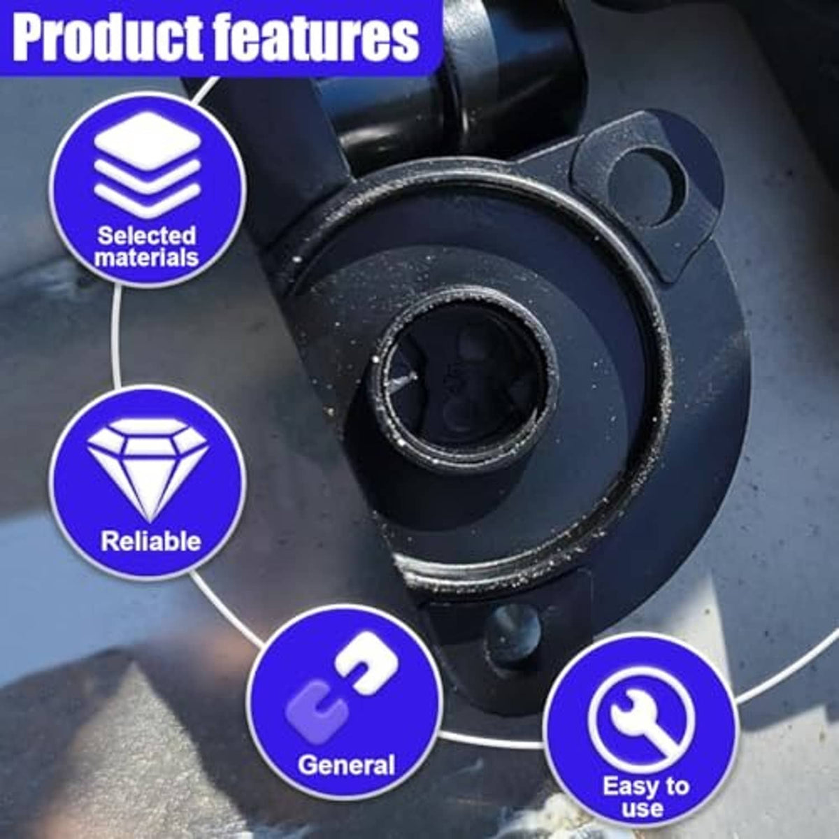 Throttle position sensor replacement part showing circular housing and connector