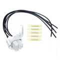 5-pin fuel pump wiring harness with white connector plug and black wire leads