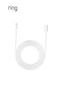 White USB-C extension cable, coiled loop with two USB-C connectors