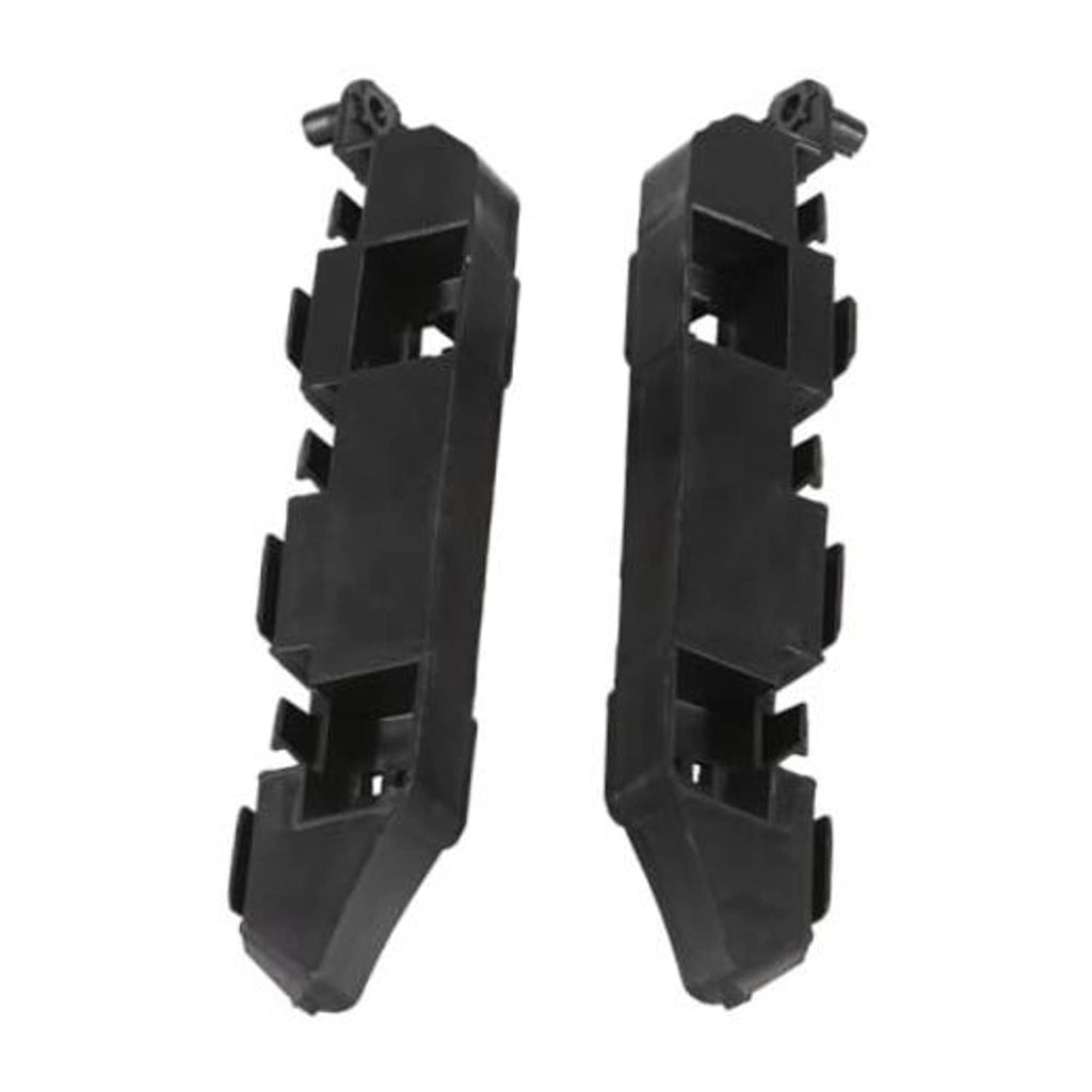 Front bumper bracket, black plastic mount brackets with bolt studs, pair