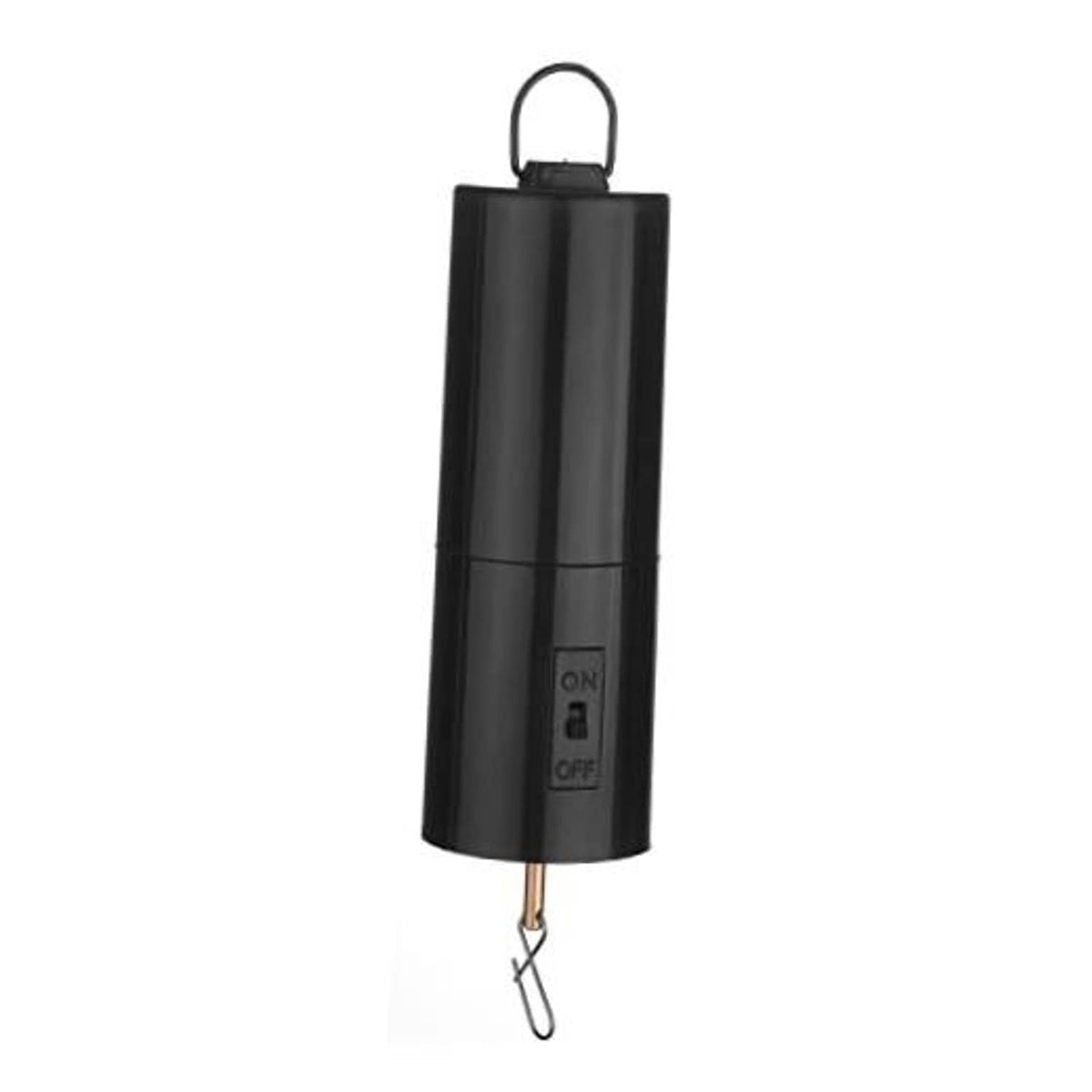 Black hanging disco ball motor with loop handle and on/off switch