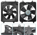 Radiator cooling fan assembly set, black fan housings with circular blades and hub