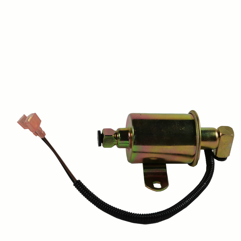 Electric fuel pump with mounting bracket and black wiring harness with connector ends