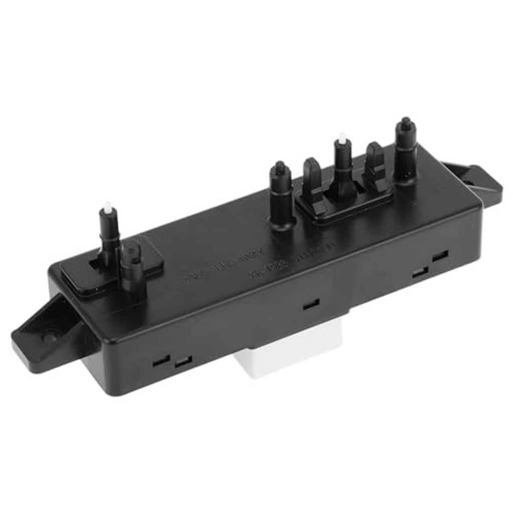Power seat switch module, black housing with side mounting brackets and pin terminals