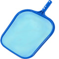 Light blue pool skimmer net with flat screen mesh and short handle head