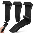 Black tire changer jaw clamp covers, set of four protective clamping jaw parts.