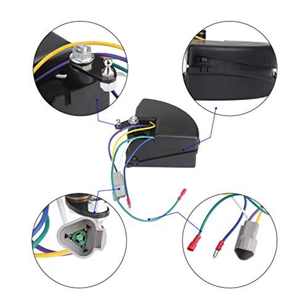 Wiper switch assembly with multicolor wiring shown on the black housing and contacts.