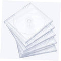Clear plastic single CD jewel case with assembled clear tray, open view for disc access