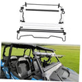 3-in-1 front flip windshield kit with clear panel and mounting bracket frame