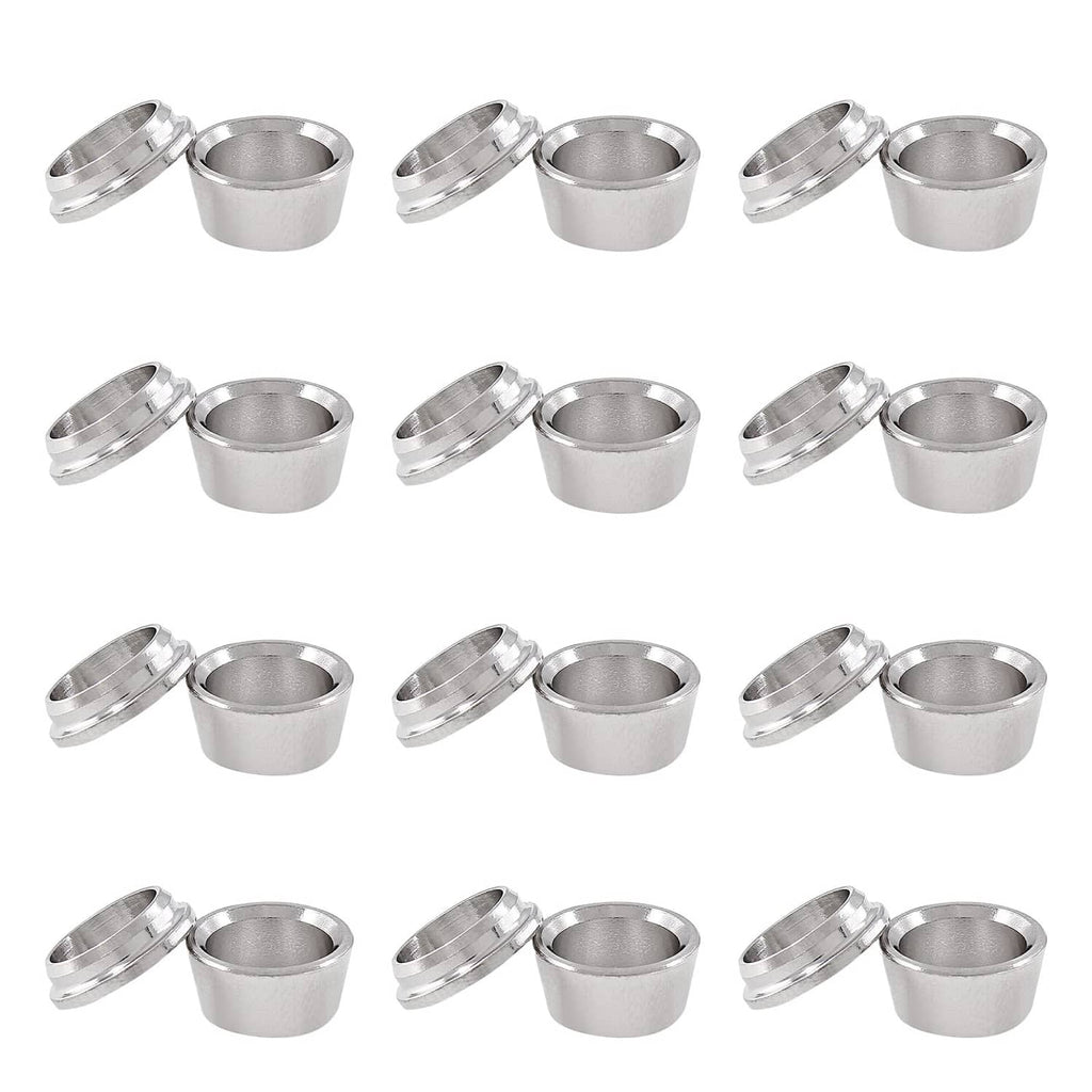 Stainless steel compression ferrule sleeves, small tube fit, set of 12