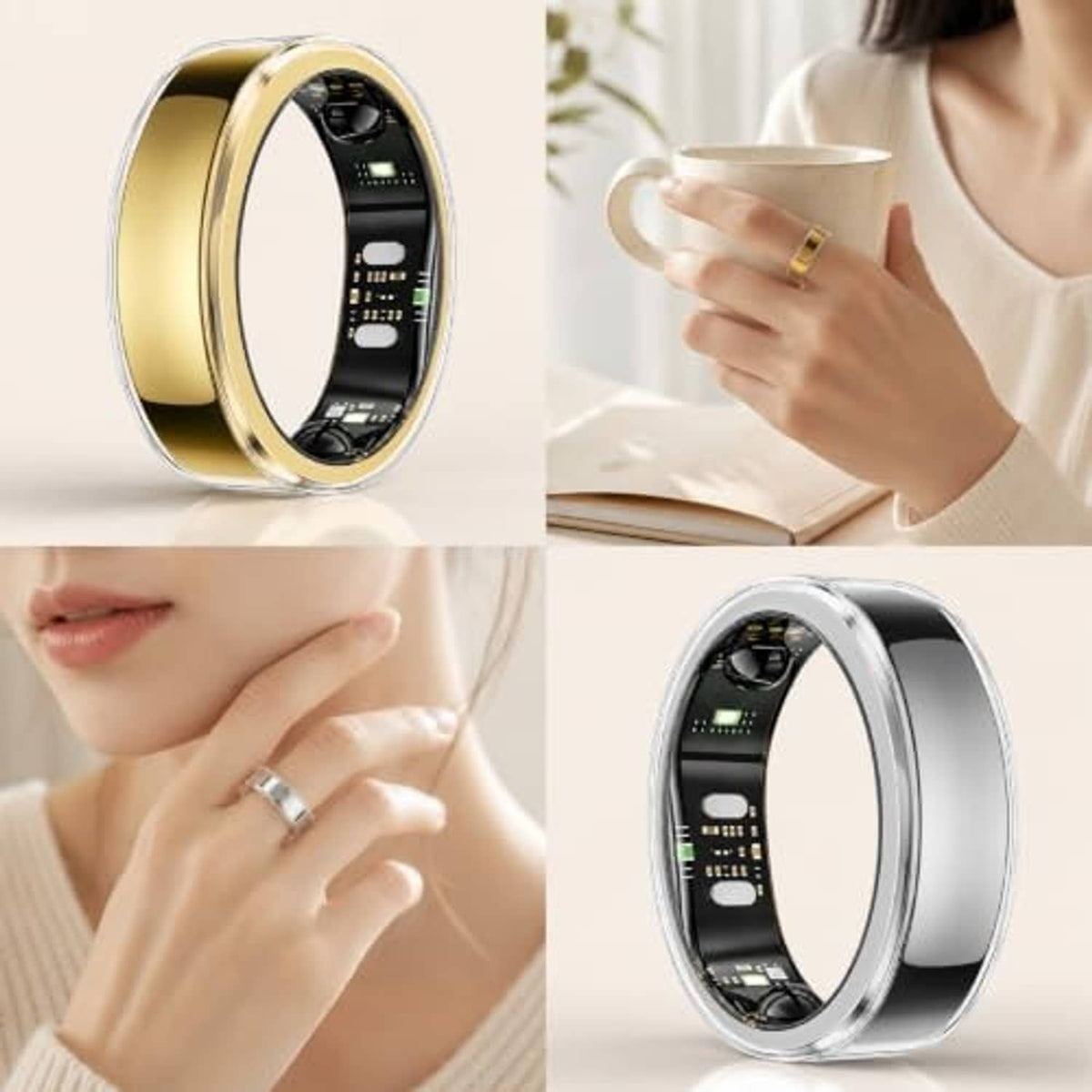 Clear TPU ring protector with gold-tone outer style, ultra-thin