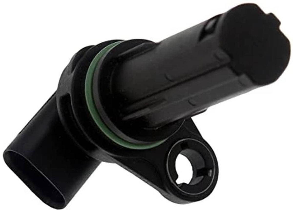 Black crankshaft position sensor with green seal ring and mounting loop connector