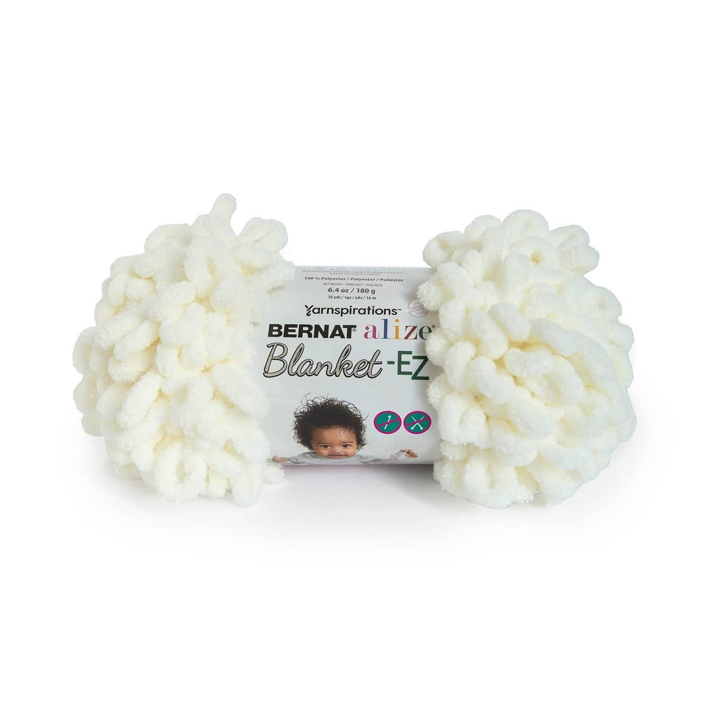 Cream chunky yarn blanket kit, 1-pack with Blanket-EZ label