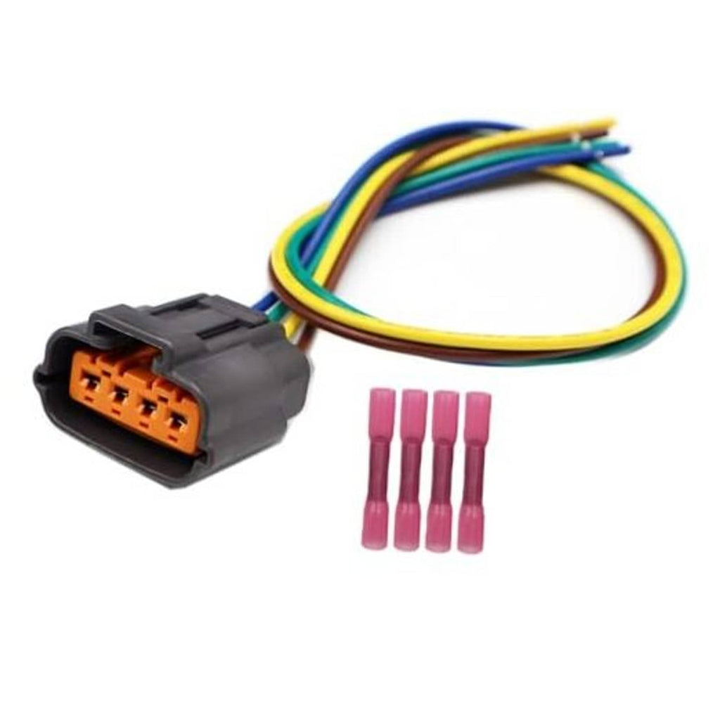 4-pin throttle position sensor wire pigtail with gray connector and multicolor leads