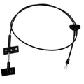 Black hood release cable with handle and mounting bracket