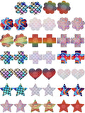 Glitter adhesive nipple covers assortment of hearts, stars, flowers, and mermaid scales (20 pairs)