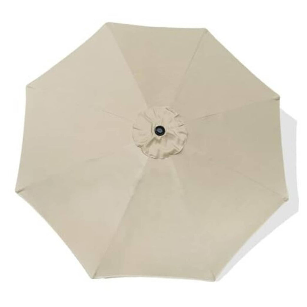 Beige octagonal patio umbrella replacement canopy with top vent button center
