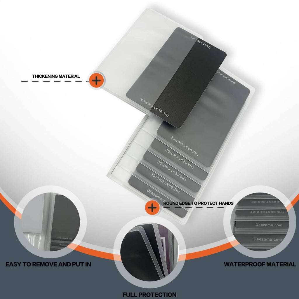 Clear checkbook wallet insert set of 2 with thicker plastic slip-in design
