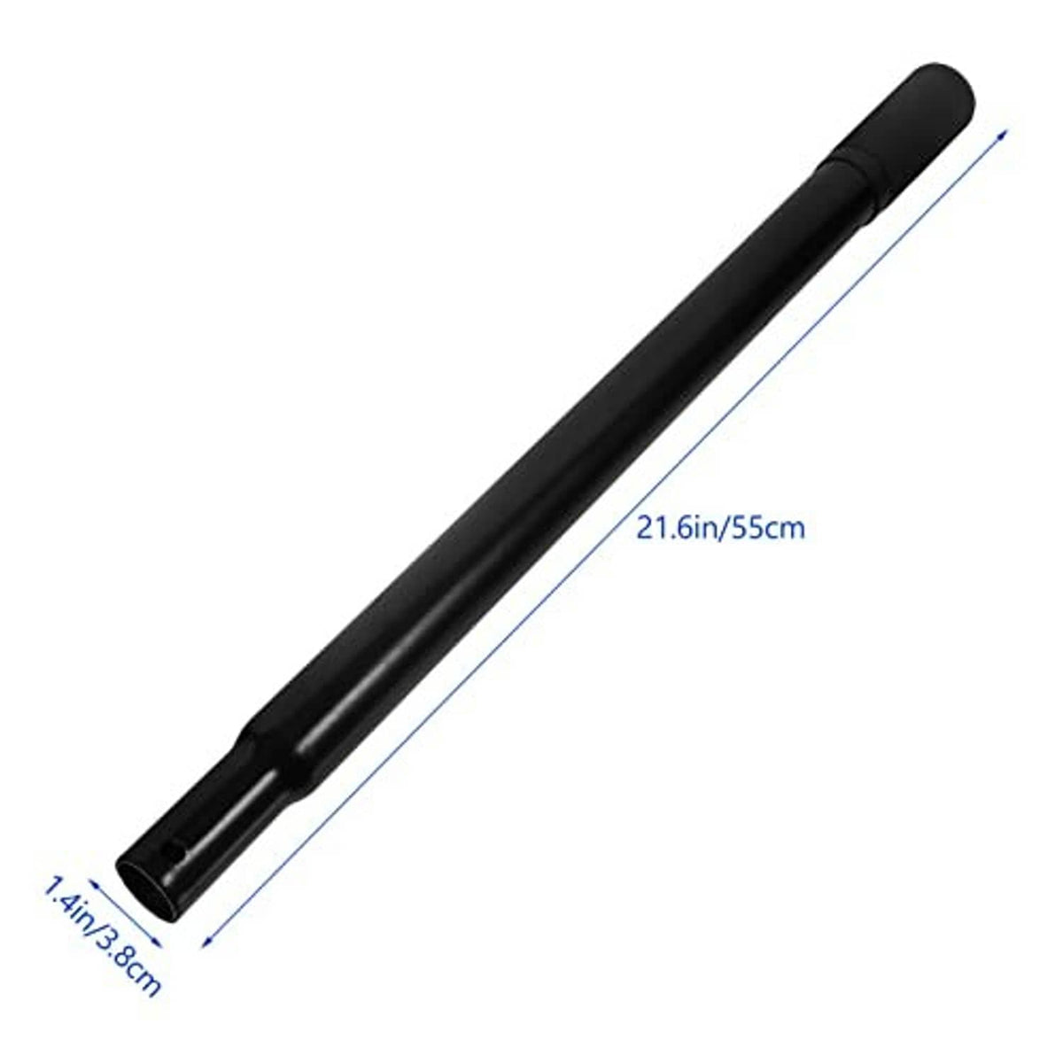 Black car jack handle replacement pole with textured grip and mounting end hole
