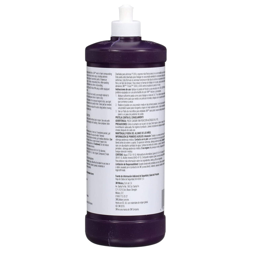 3M Perfect-It EX rubbing compound bottle, side label text on white container