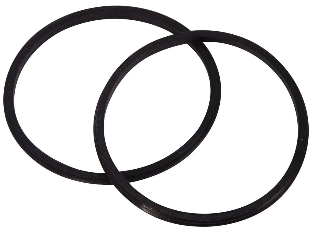 Black rubber gasket seal rings, 2-pack oval-shaped replacement rings