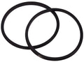 Black rubber gasket seal rings, 2-pack oval-shaped replacement rings