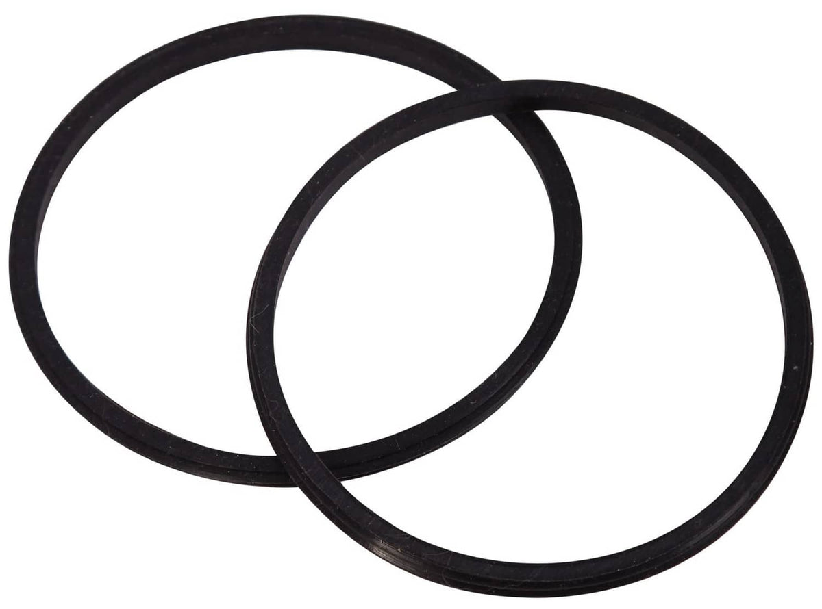 Black rubber gasket seal rings, 2-pack oval-shaped replacement rings