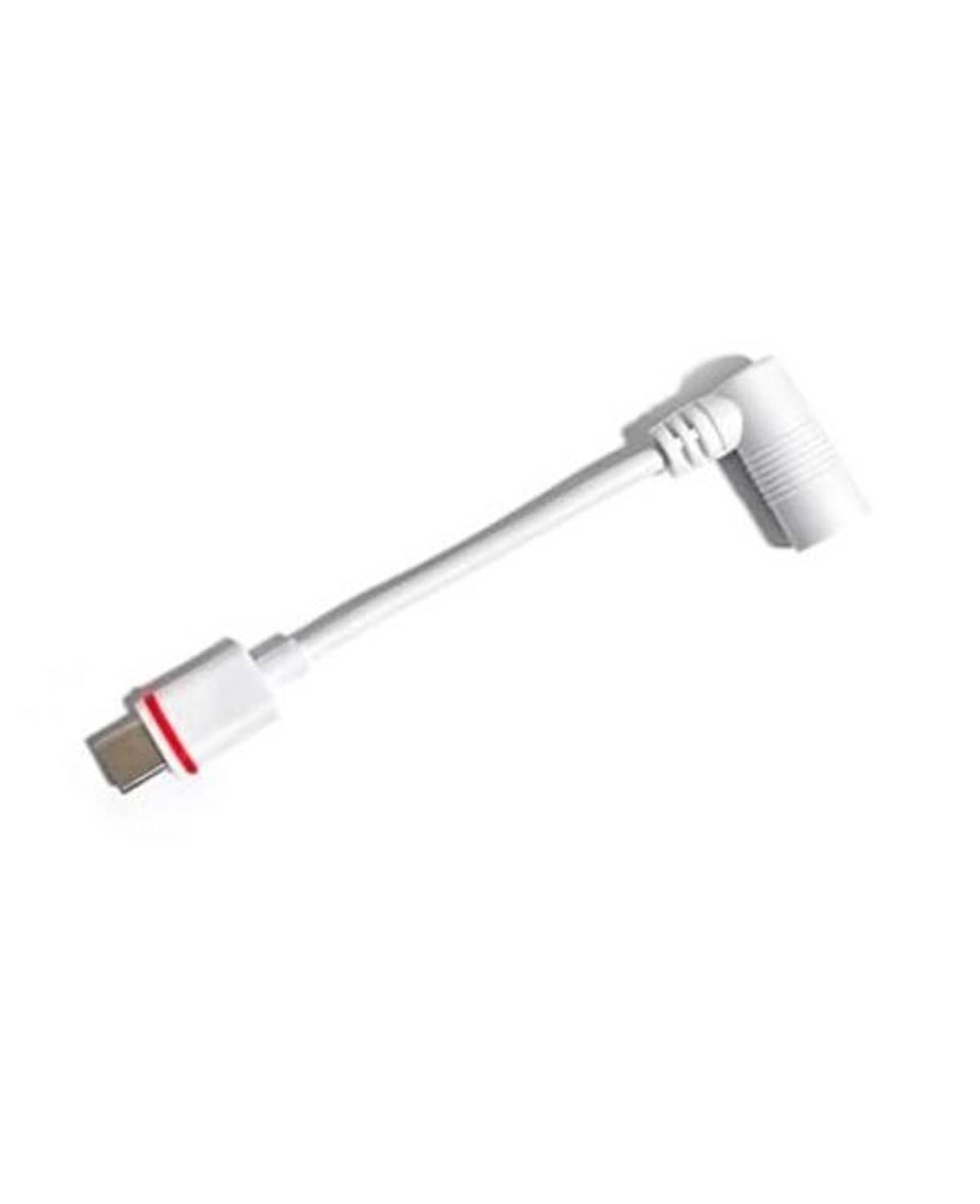 DC barrel plug to USB-C male adapter cable, silver connectors with red accent ring