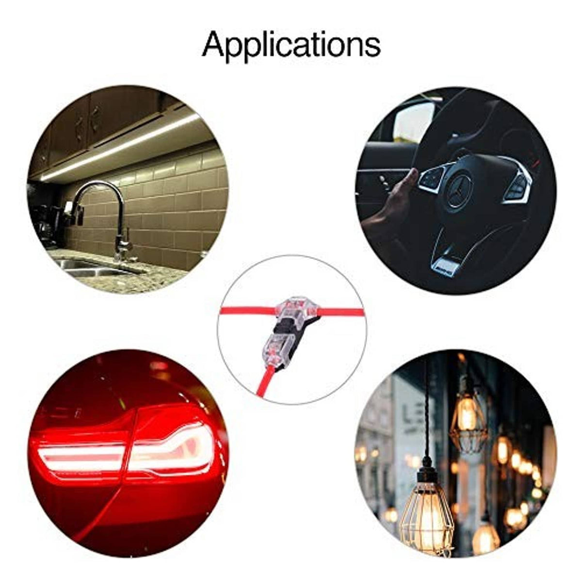 Low voltage wire splice connector used for indoor lighting and vehicle wiring
