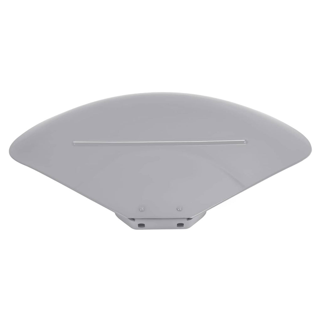 Gray fender skin panel with centered brace bar and visible mounting points