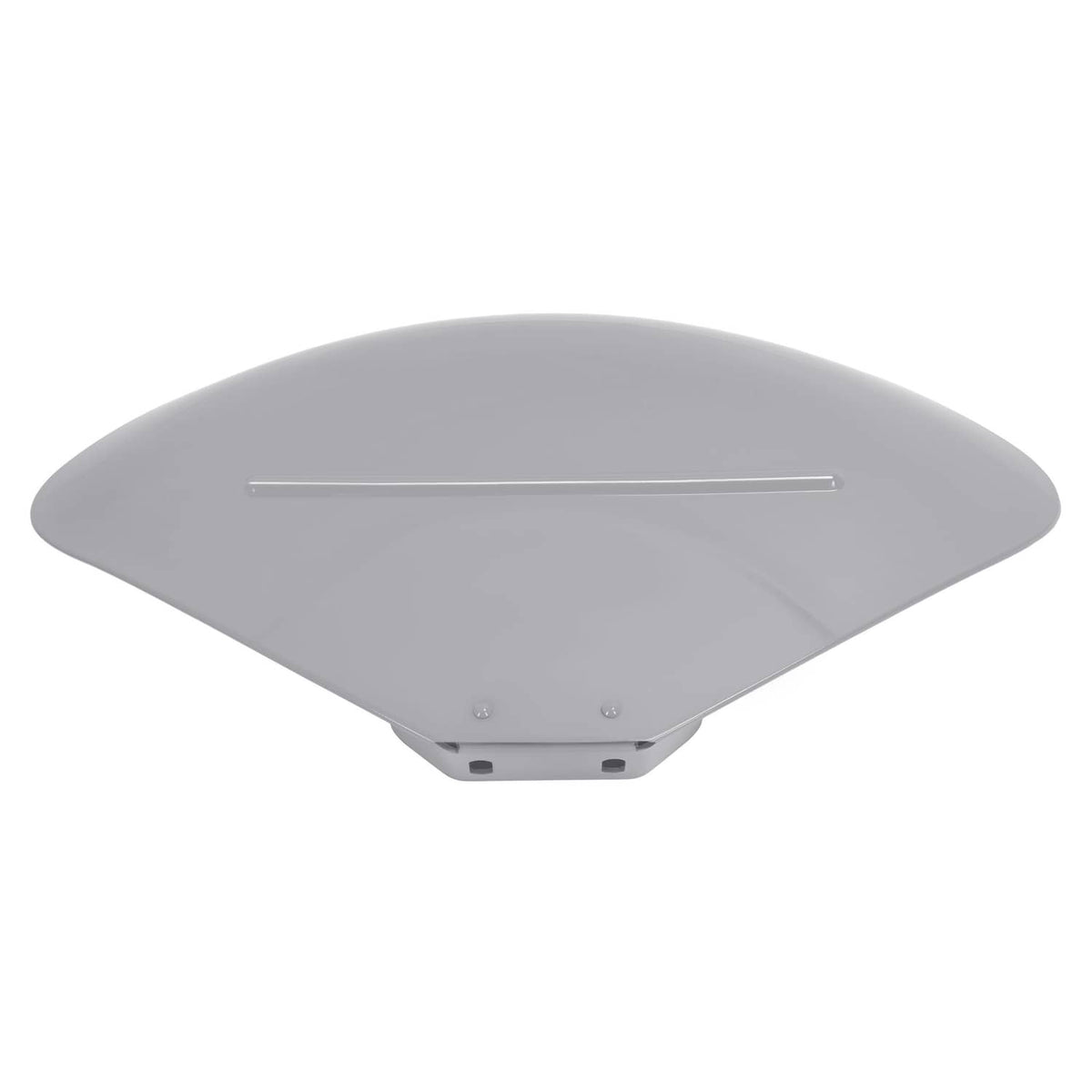 Gray fender skin panel with centered brace bar and visible mounting points