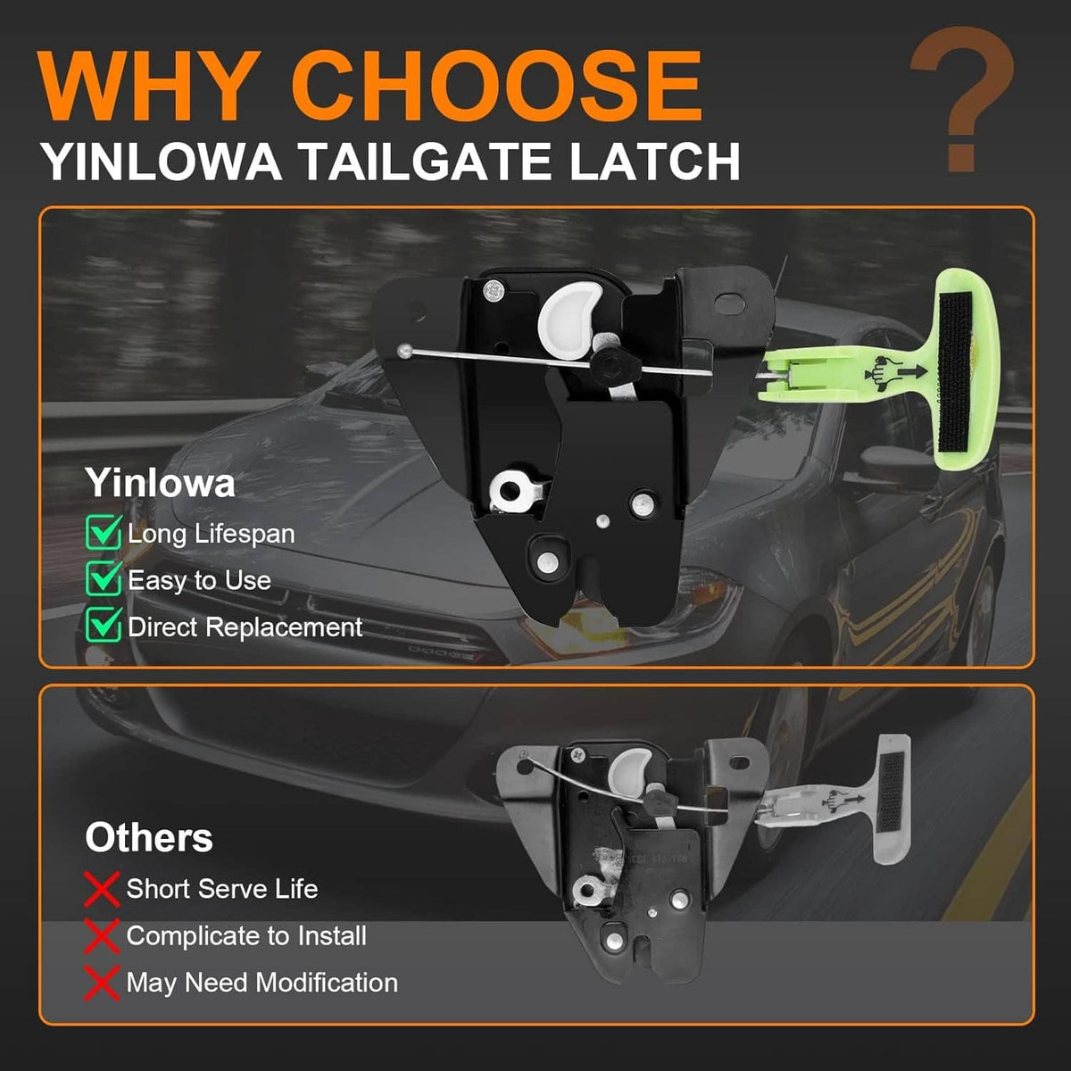 Tailgate latch actuator assembly with mounting bracket and emergency handle