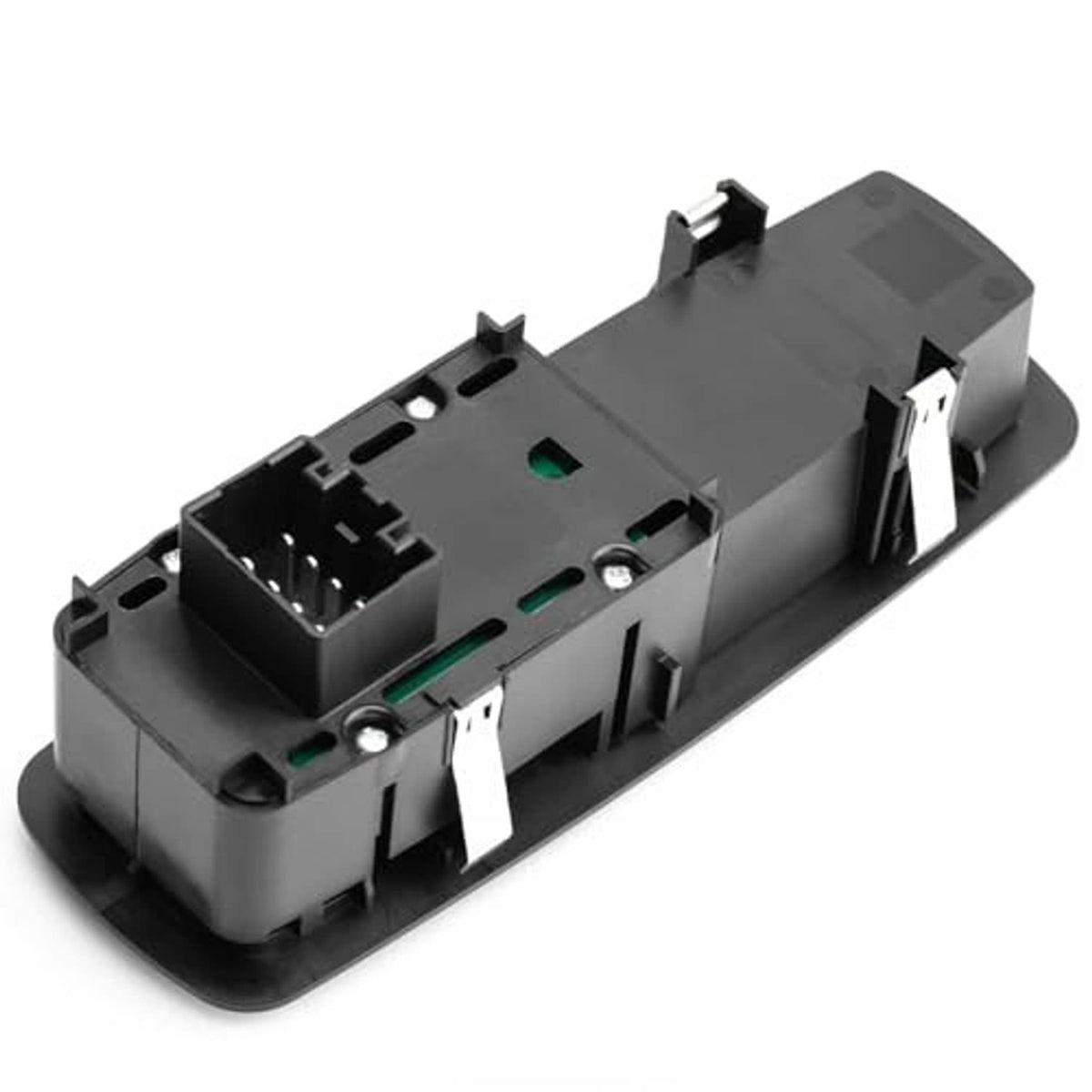 Power window switch internal module with circuit board and electrical connector blocks