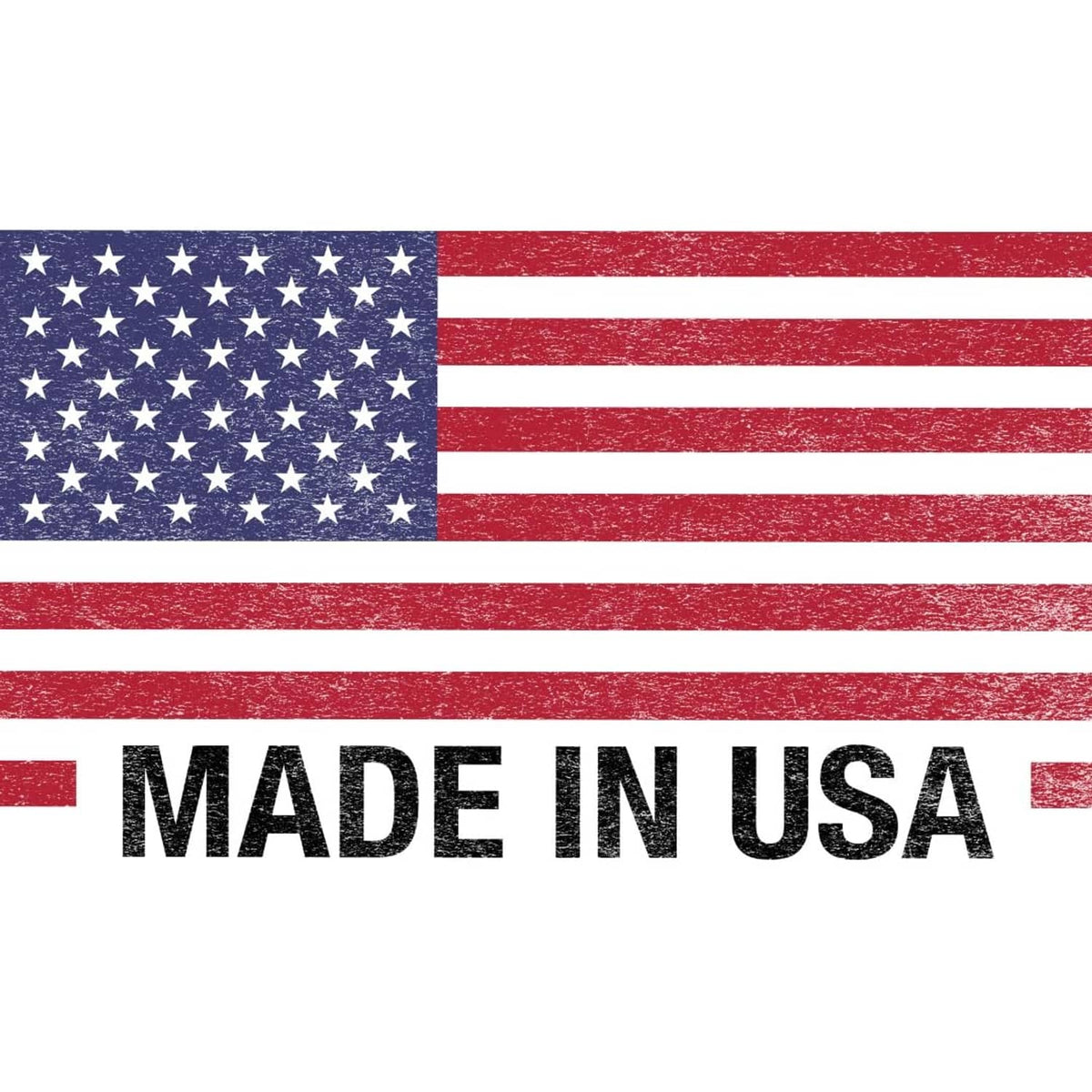 Made in USA badge with American flag graphic for Red Devil concrete patch