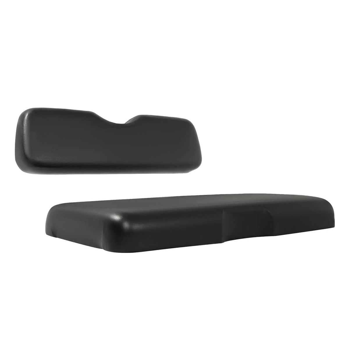 Black seat bottom cushion and small matching side piece
