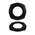 Black speaker plate mounting ring with screw holes, fits 6–6.75 in speakers