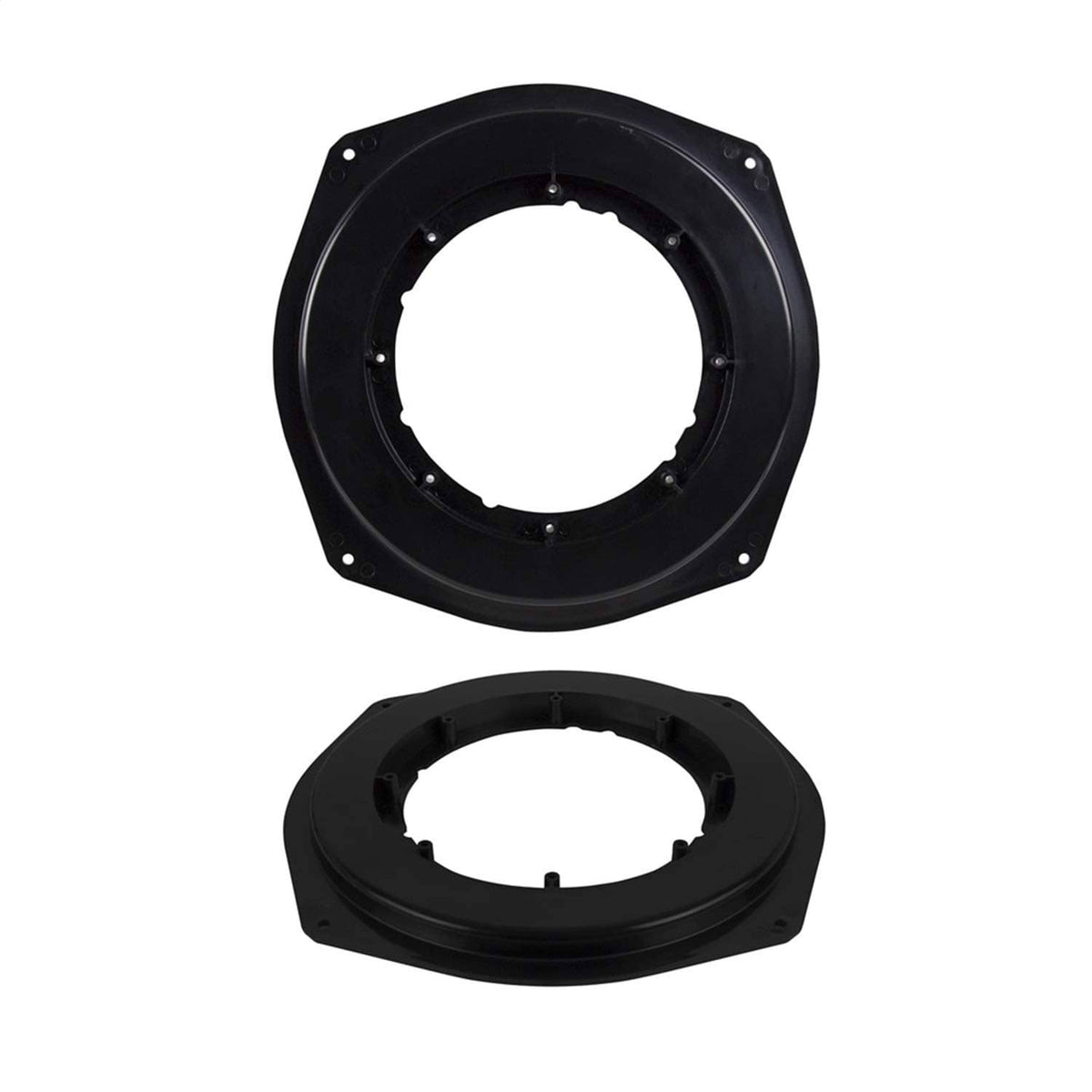 Black speaker plate mounting ring with screw holes, fits 6–6.75 in speakers