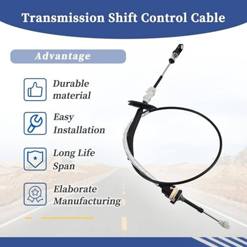 Transmission shift control cable with looped housing and silver metal section at end