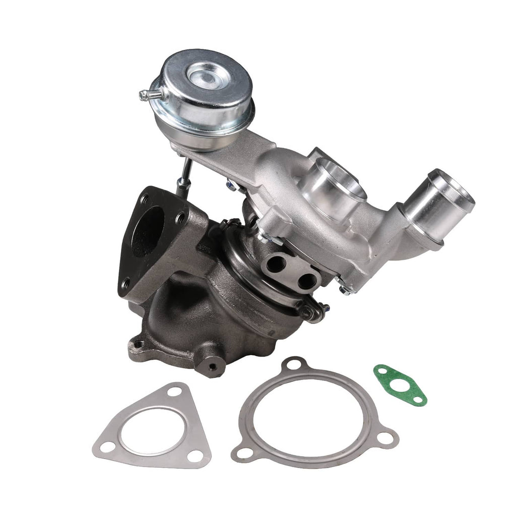 Turbocharger assembly with compressor housing and oil line components, with gaskets included