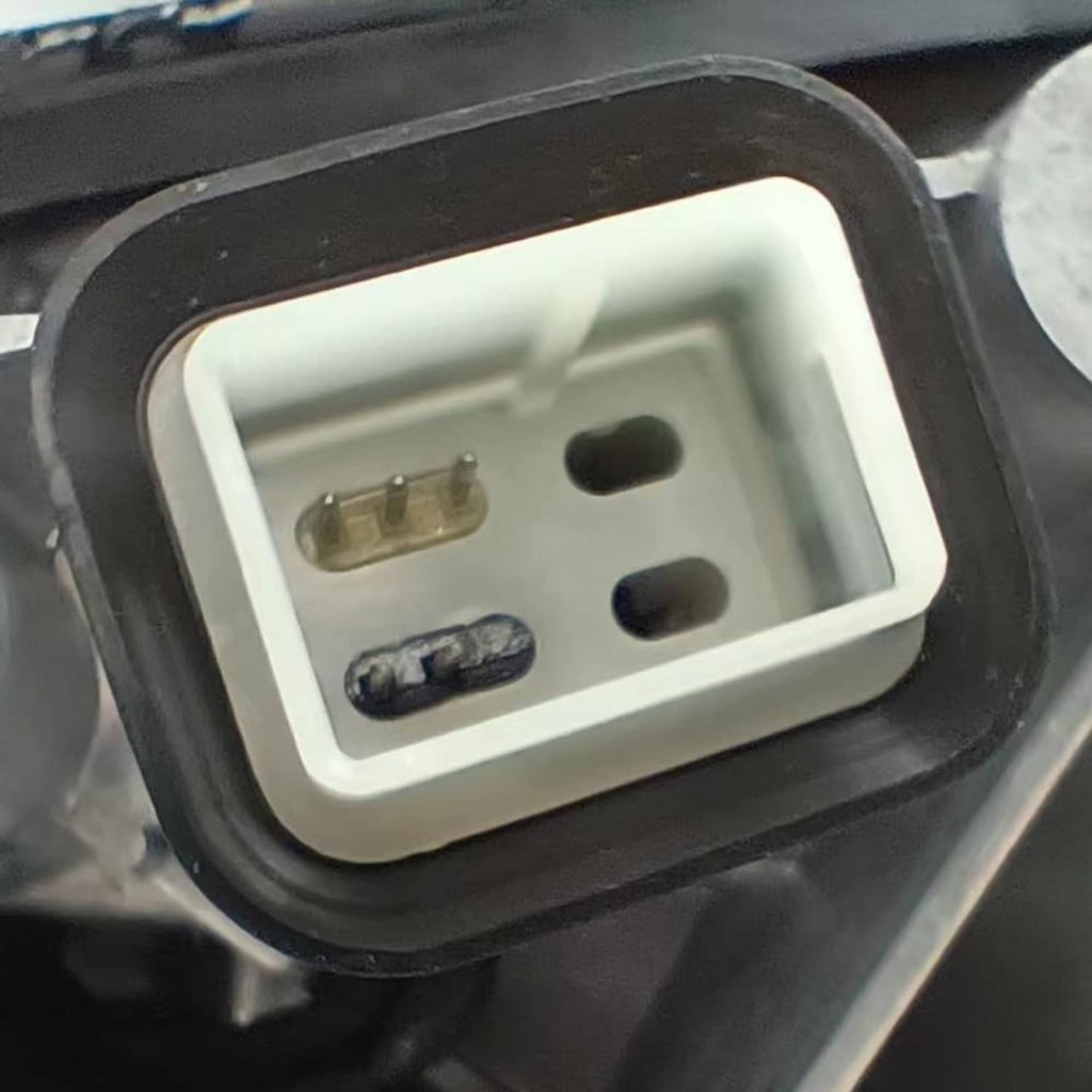 Passenger side mirror wiring connector module with multiple pin terminals
