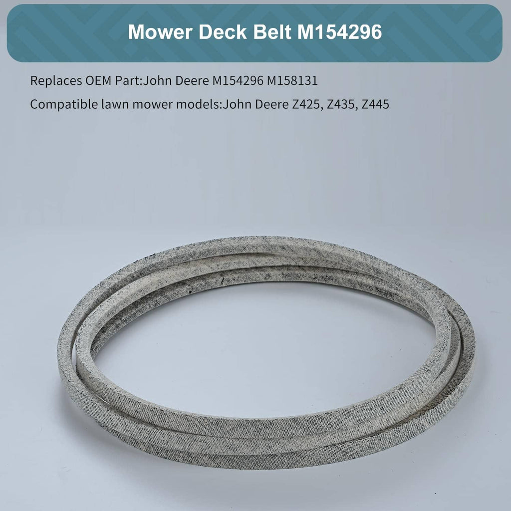 Gray speckled mower deck belt ring, replacement belt for lawn mower deck