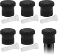 5-pack black sprinkler shutoff nozzles with white insert sprayer heads