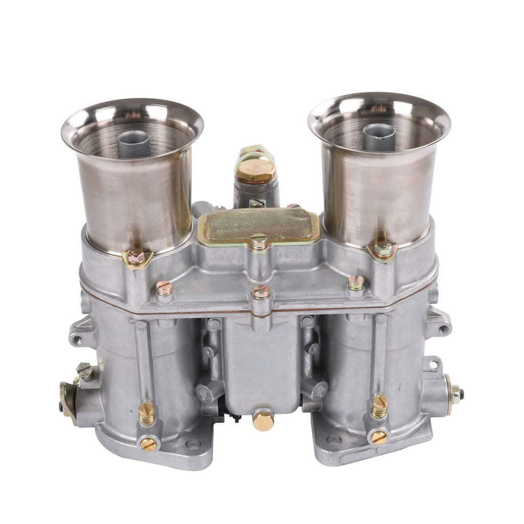 Carburetor with twin air horns and brass adjustment cap on top