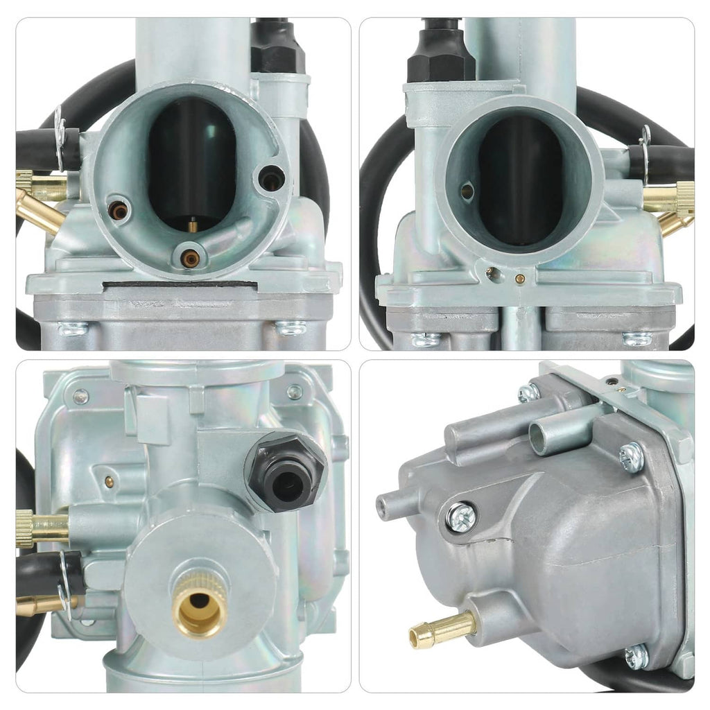 Carburetor close-up set showing intake, fuel port, and mounting details