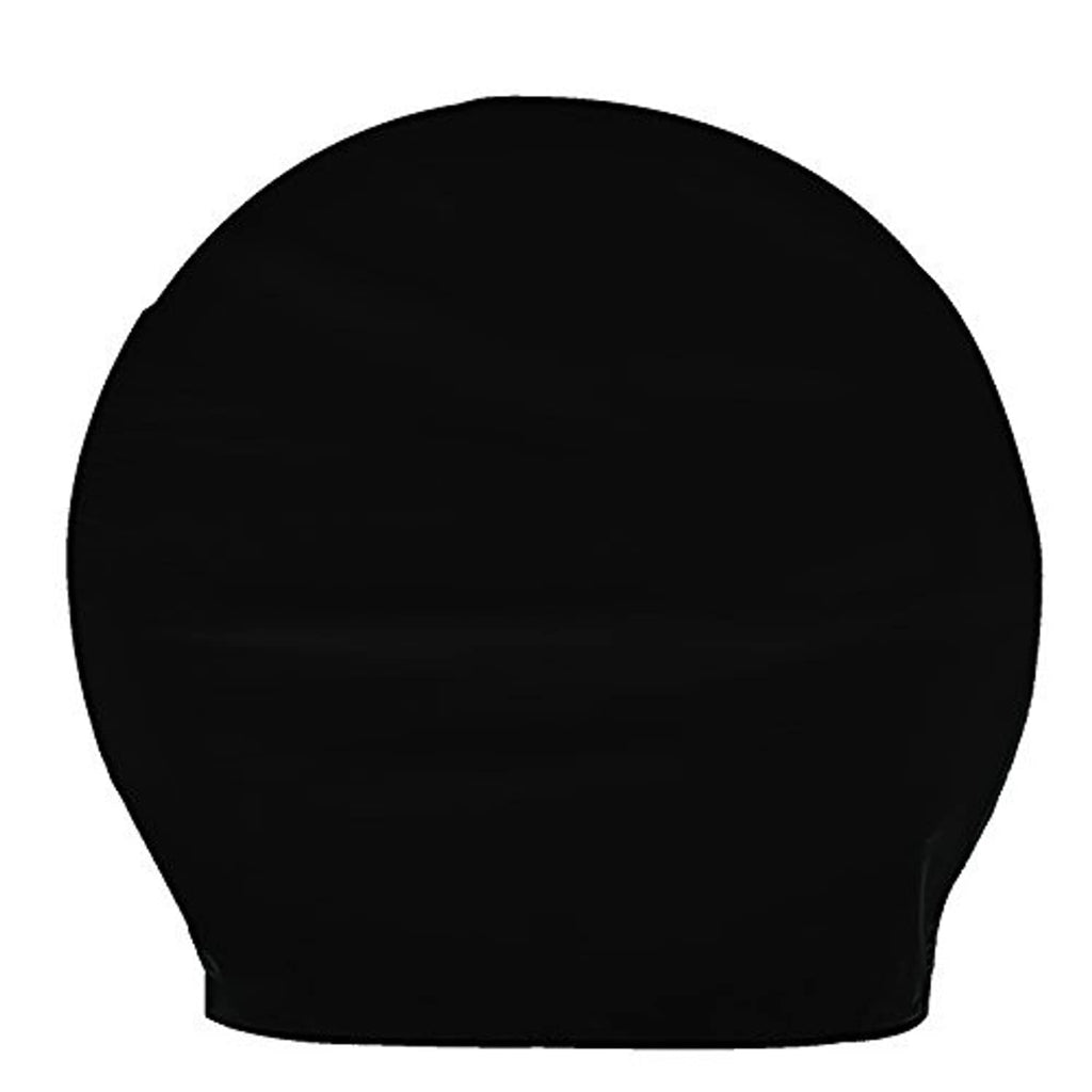 Black arched vinyl tyre wheel cover with smooth rounded top