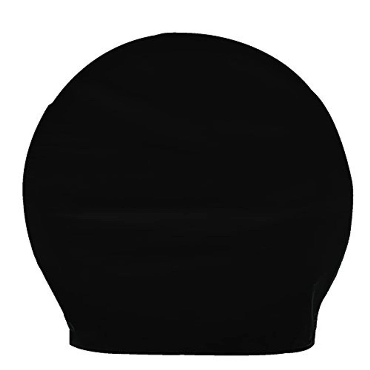 Black arched vinyl tyre wheel cover with smooth rounded top